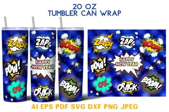 20 Oz Tumbler New Year Comics Neon SVG Embroidery Review