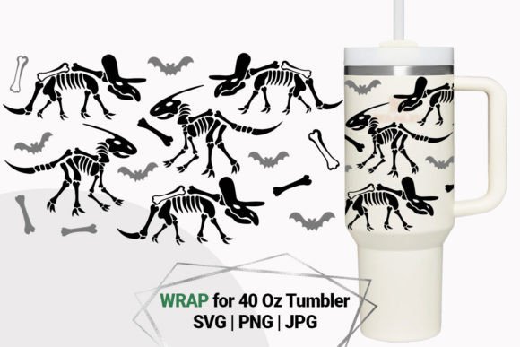 Dinosaur Skeleton Tumbler Wrap Graphics & Crafts Review