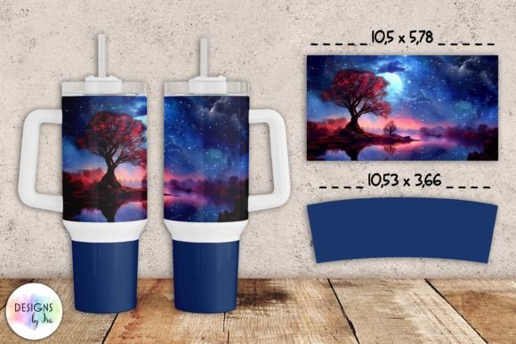 Fantasy Sky Tumbler Wrap Graphics for Tumbler Wraps