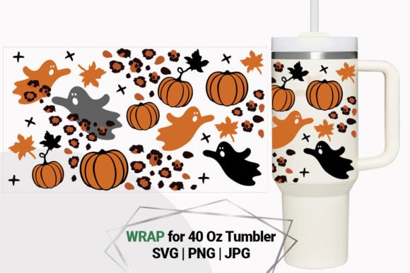Ghost Halloween Wrap: Graphics for Crafts