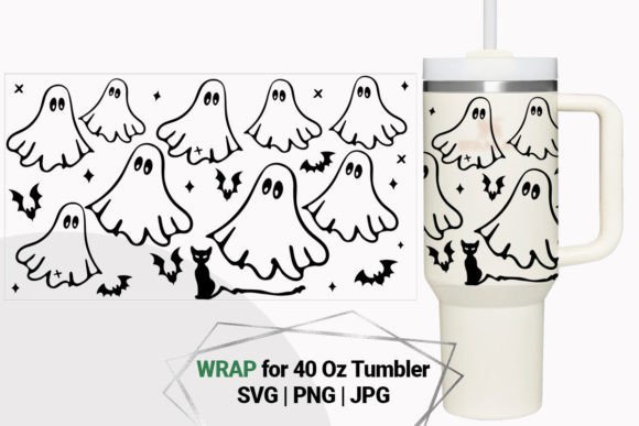 Halloween Boo Wrap: Graphics & Crafts for 40 Oz