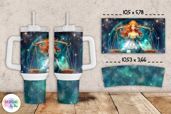 Libra Zodiac Sign Tumbler Wrap 40 Oz Graphics