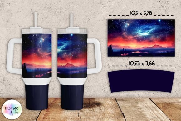 Magical Sky Tumbler Sublimation Graphics & Tumbler Wraps