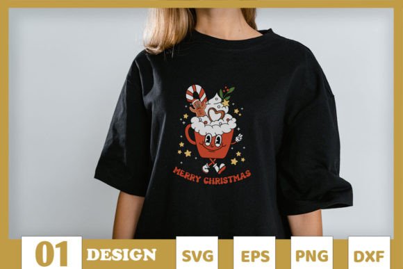 Merry Christmas Retro Cocoa Cup Graphics Review