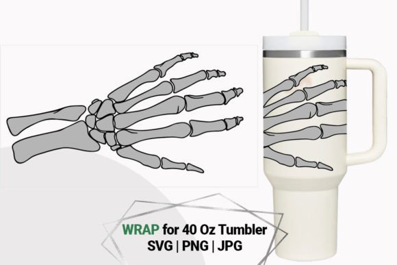 Skeleton Hand Wrap for 40 Oz Tumbler: Crafts Graphics Review