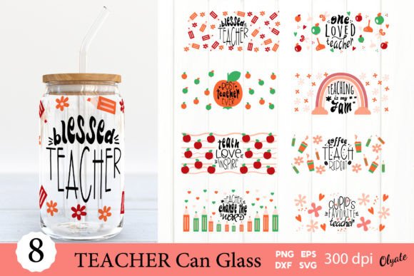 Teacher Glass Can Wrap Bundle Review for Crafts & Graphics