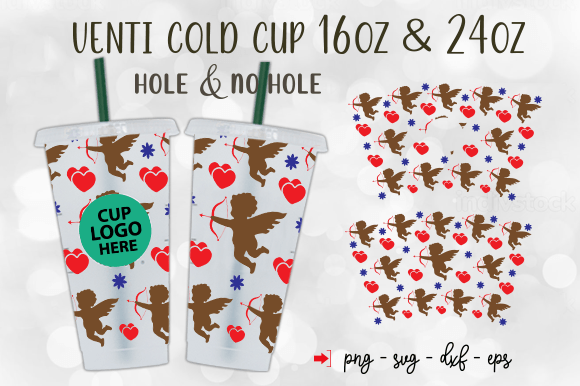 Valentine Full Wrap Venti Cup Graphics & Tumbler Wraps