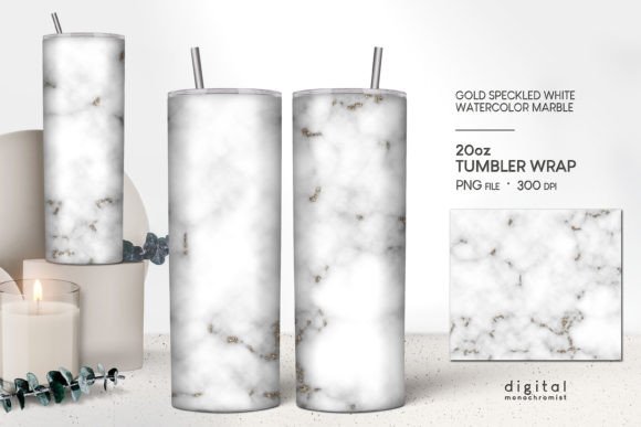 White Marble Gold Specks Tumbler Wrap: Graphics & Crafts Review